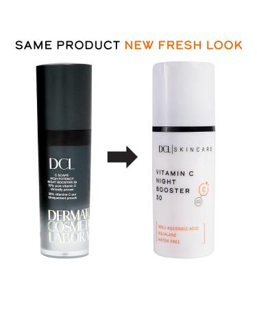 DCL Skincare Collagen Strengthening Vitamin C Night Booster - 30% L-Ascorbic Acid Clinically Proven Waterless Formula 1 Fl Oz - Shop Internationally - Buy Online on GoSupps.com