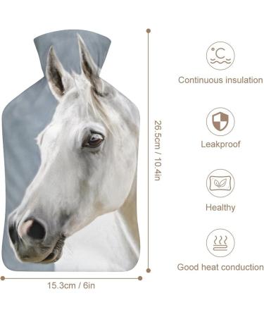 Hot Water Bottle with Lid - Rubber Horse Design for Pain Relief Cramps & Foot Warmer - Hot & Cold Therapy - Buy Online on GoSupps.com