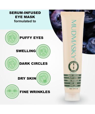 Mudmasky Serum-Infused Eye Mask 30ml - Hydrating Eye Treatment - Buy Online on GoSupps.com
