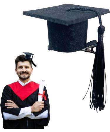 galeyyu Graduation Hat Hair Clip - Doctoral Hat Headband - Graduation Hat Hairpins Hat Inserts Graduation Accessories for Women Men Black - Buy Online on GoSupps.com