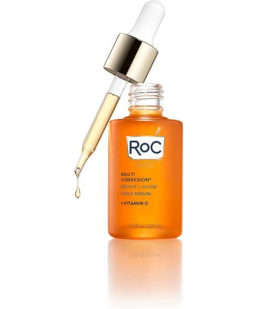 RoC Multi Correxion Revive + Glow 10% Active Vitamin C Serum for Face Daily Anti-Aging Wrinkle and Skin Tone Skin Care Treatment Brightening Serum for Dark Spots 30ML Clear - Buy Online on GoSupps.com