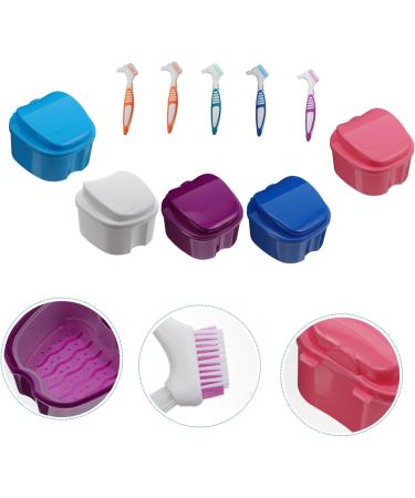 Healeved 30 STK False Toothbrush Bathing Bags | Denture Base Storage Box | Prosthesis Container Set | 3 Colors Travel Size 8.7x8cm - Buy Online on GoSupps.com