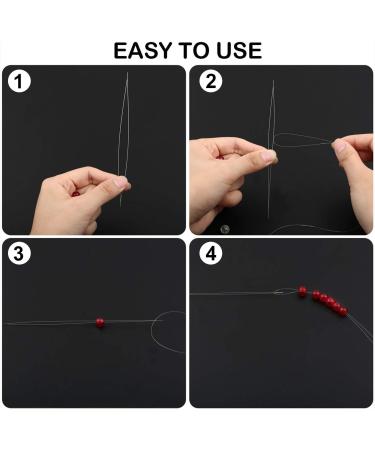 25-Piece Big Eye Beading Needles Set with Tweezers and Needle Bottle - Ideal for Bracelet and Jewelry Making - 5 Sizes Available - Buy Online on GoSupps.com