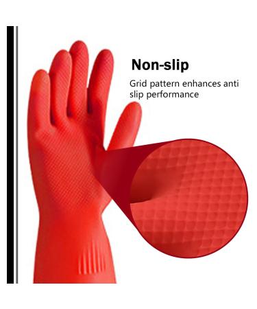 AOOPOO 3 Pairs Latex Household Gloves - 38cm Long Rubber Cleaning Gloves for Kitchen Bathroom Dishwashing Laundry & Car - Waterproof & Reusable - Buy Online on GoSupps.com