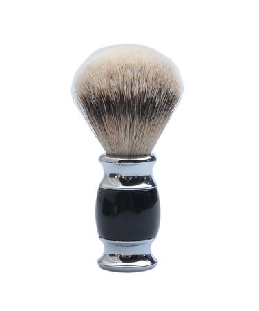 CSB Safety Razor Silvertip Badger Bristle Shaving Brush (Black Handle) Faux Ebony Handle Shaving Brush - gift for men for christmas or fathers day