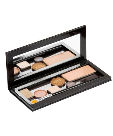 Medium Empty Customizable Makeup Palette with Mirror, 10 Metal Stickers - Ideal for Eyeshadows, Highlighters, and Blushes - Buy Online on GoSupps.com