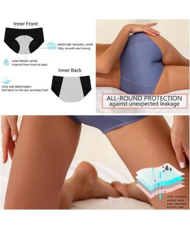 6Pcs Bladder Leakproof Underwear for Women Incontinence Urine Women's High Absorbency Period Cotton Underwear Heavy Flow Panties Postpartum Menstrual Protective Briefs - Buy Online on GoSupps.com