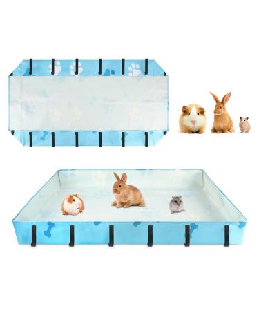 Mfsdai waterproof oxford fabric habitat for guinea pig pet cage (cage not included) guinea pig bed linen cages liner washable hamster pipi pads for rabbits (blue) S 91*60*10cm blue - Buy Online on GoSupps.com