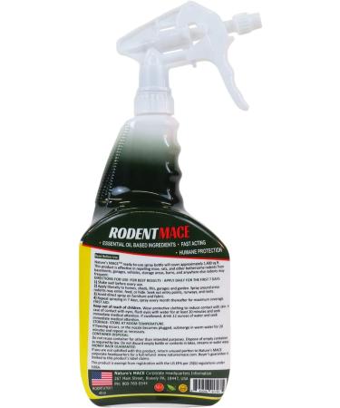 Nature's MACE Rodent Repellent 40oz Spray | Repel Mice & Rats | Safe for Home, Garage, Attic, Crawl Space | Covers 1400 Sq. Ft - Buy Online on GoSupps.com