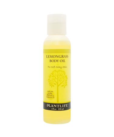 Plantlife Lemongrass Body & Bath Oil with Vitamin E, Apricot & Jojoba - 4oz.