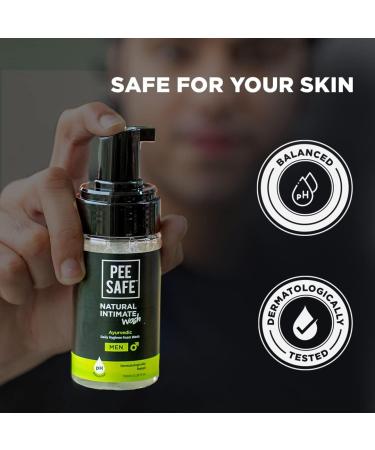 PEESAFE Men's Natural Intimate Wash with Tea Tree Essential Oil - Ayurvedic Men's Genital Wash - Buy Online on GoSupps.com