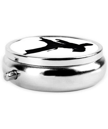 Karate Printed Mini Round Pill Box | 3 Compartment Medicine Organizer | Portable Travel Pill Case for Home & Office - Buy Online on GoSupps.com