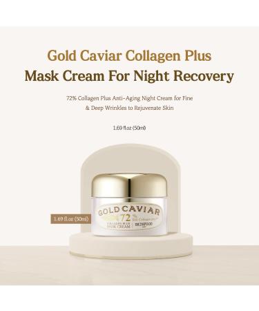 Buy SKINFOOD Gold Caviar Collagen Plus Mask Cream - Deep Hydrating Elastic Cream with Collagen & Gold | 1.69fl.oz | International Shipping Available - Buy Online on GoSupps.com
