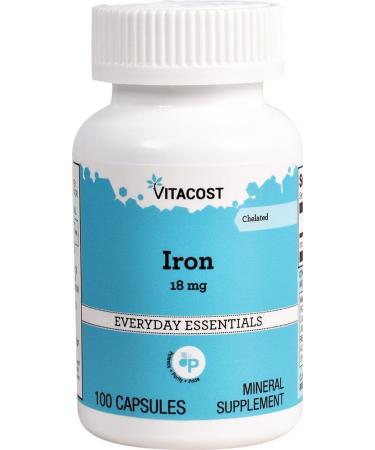 Vitacost Iron - 18 mg - 100 Capsules - Buy Online on GoSupps.com