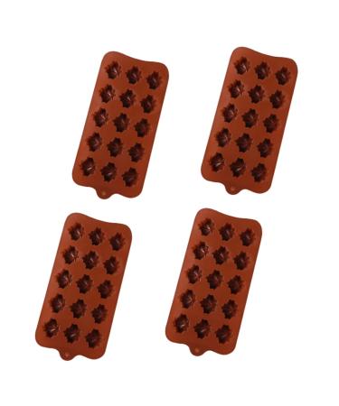 Ciieeo 4pcs Chocolate Mold Wax Chocolates Baking Mold Candy Mold Cookie Cutters Silicone Cookie Molds Silicone Molds Silicone Gummy Molds Ice Cube Soap Various Silica Gel Baking Supplies
