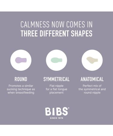 BIBS COLOUR Anatomical Dummy 2-Pack | BPA-Free Natural Rubber Pacifiers for 0-6 Months | Jaw-Friendly Design Made in Denmark - Vanilla/Pine - Buy Online on GoSupps.com