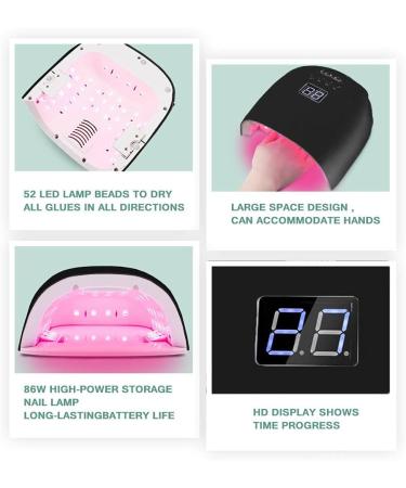 LED Gel Nail Lamp 86W Rechargeable Cordless UV Nail Dryer 18000mAH Wireless Fast Nail Polish Curing Lamp Professional Nail Art Manicure Tools - Buy Online on GoSupps.com