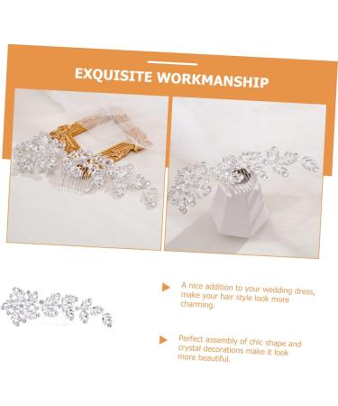 Beaupretty Bridal Rhinestone Insert Comb hair European and American bridal hair side hair rhinestones hair alloy Hair piece rhinestone hair hair crystal hair side Wedding Hair Accessories - Buy Online on GoSupps.com