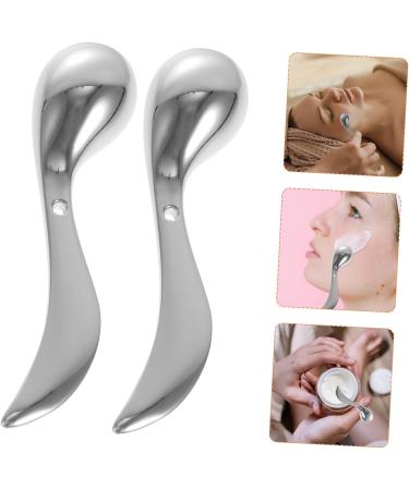 FRCOLOR B tonnets de Massage Yeux en Alliage de Zinc 2 Pcs Cuill re de Massage Contour des Yeux Lisse Masseur Oculaire Anti- d me Raffermissant Visage Soin Peau Hydratant Usage Domestique Argent - Buy Online on GoSupps.com