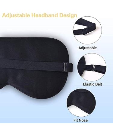 Goat Sleep Mask - Soft Blackout Eyemask with Adjustable Strap | 8.2x3.5 in - Buy Online on GoSupps.com