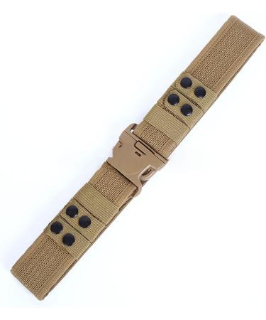Yanwuwa 5.0 cm Width 130 cm Army Belt - Quick Release Hunting Training Belt with Strong Buckle for Men - Khaki Combat Belt - Buy Online on GoSupps.com