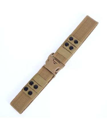 yanwuwa 5 0 cm Width 130 cm Army Belt Belt Quick Release Hunting Training Strong Buckle For Men Combat Belts For Men Khaki