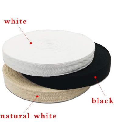 Natural Cotton Twill Tape 55 Yards 1 Inch Bunting Bias Tape Herringbone Webbing Roll - Perfect for Apron Sewing and Dressmaking - Natural White - Buy Online on GoSupps.com