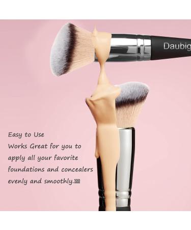 Daubigny Makeup Brushes Dual-ended Angled Foundation Brush Concealer Brush Eyebrow Brush Perfect for Any Look Premium Luxe Hair Rounded Taperd Flawless Brush Ideal for Liquid Cream Powder Blending Dual-Ended Angled and Eye Brow - Buy Online on GoSupps.com