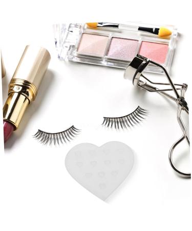 FOMIYES Eyelash Adhesive Station | Heart-Shaped Glass Glue Holder for Eyelash Extensions & Nail Art | 6.5x5.5cm Transparent Tray - Buy Online on GoSupps.com