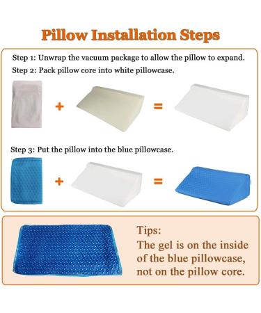 30 Degree Incline Gel Wedge Pillow for Sleeping & Body Positioning - Back Pain Relief & Elevated Legs Support - Medical Grade Foam Bed Wedge - Buy Online on GoSupps.com