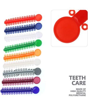 Nikusaz Correction League Tie Braces - 40 Multicolored Dental Orthodontic Elastic Clips for Tooth Correction - Buy Online on GoSupps.com