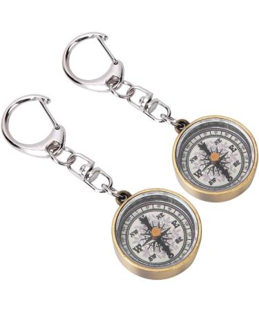 Vintage Pocket Compass Keychain - Mini Durable Compass Set (2 Pieces) for Friends & Family - Perfect Gift for Adventurers - Buy Online on GoSupps.com