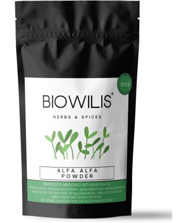 LOGY Alfalfa Leaf Powder for Skin & Hair (100g) - Detoxifies Skin & Helps Reduce Hairfall - 100% Pure & Natura - Buy Online on GoSupps.com
