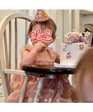 PythJooh Baby Girl Tulle Dress with Butterfly Wings, Sleeveless Princess Tutu Dress for 0-4 Years - Daisy Pink (6-9 Months) - Buy Online on GoSupps.com