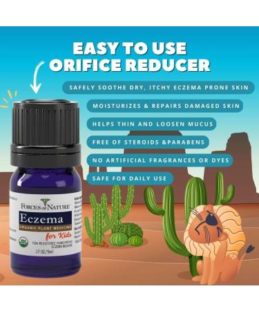 Forces of Nature Kids Eczema Relief Organic (5ml) - Natural Children's Remedy for Skin Irritations & Itching - Buy Online on GoSupps.com