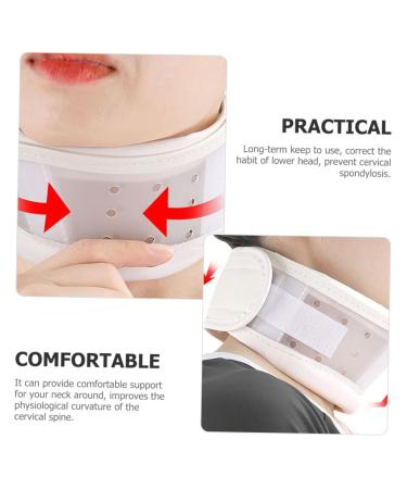 BeatifuFu Neck Support Collar for Men | Breathable Cervical Brace | Adjustable 58x8cm PVC Holder - Buy Online on GoSupps.com