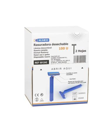 Buy Disposable Razors | Stainless Steel Two Blades Minimal Friction | 100 Pack - International Shipping Available - Buy Online on GoSupps.com