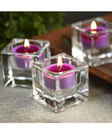DEYBBY Lavender Scented Soy Wax Tealight Candles Bulk - Aromatherapy for Stress Relief, Relaxation | Long Lasting Clear Cup - 12 Pack - Buy Online on GoSupps.com