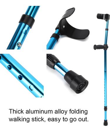 Arm Crutch 48.4in Telescopic Ergonomic Forearm Crutches with Non Skid Hand Grips Adult Crutches Arm Cuff Crutch Portable Aluminum Crutches for Seniors Disabled Elderly - Buy Online on GoSupps.com