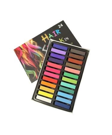 Haircarrow 24 colors hair ceride set non-toxic hair coloring washable temporary hair colors gifts for children adults hair tinting for Halloween carnival parties festivals - Buy Online on GoSupps.com