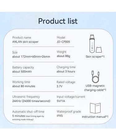 Blackening Remover & Skin Scrubber - Ultrasound Peeling Pore Cleaner Waterproof Acne Treatment | Facial Care & Massage - Buy Online on GoSupps.com