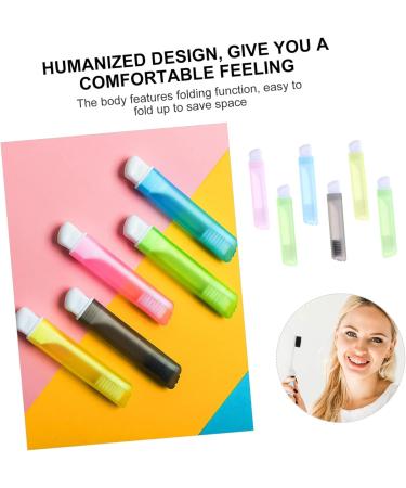 Buy Healeeved 12 Pc Foldable Portable Soft Toothbrush Set - Travel-Friendly Compact Bristle Toothbrush for Adults - Perfect for Oral Hygiene & Teeth Brightening - Buy Online on GoSupps.com