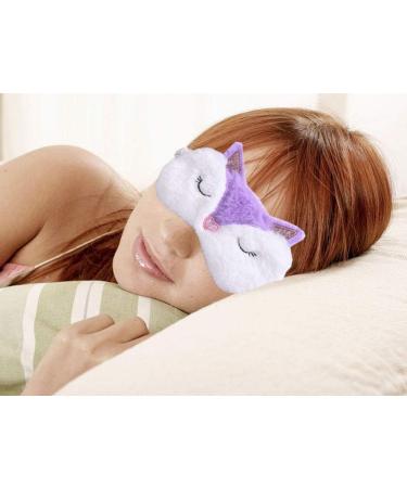 2 Pack Cute Animal Sleep Mask for Girls - Fox & Alpaca Cartoon Design - Soft Plush Blindfold Eye Cover for Women, Perfect for Travel, Nap, and Night Sleeping - Buy Online on GoSupps.com