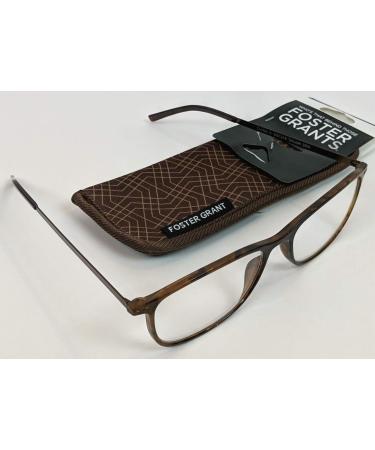 Foster Grant Tallulah Brown Reading Glasses +1.50 with Soft Case - Stylish & Comfortable International Shipping - Buy Online on GoSupps.com