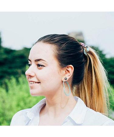 ACCGLORY Shiny Metallic Tone Hair Scrunchies Set for Women - 6 Pack Elastic Hair Ties with Glitter Ponytail Holder - Buy Online on GoSupps.com