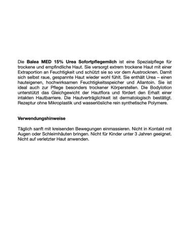 15% Urea Instant Care Milk 2in1 - Regeneration & Moisture for Extremely Dry Sensitive Skin - 250ml | International Shipping - Buy Online on GoSupps.com