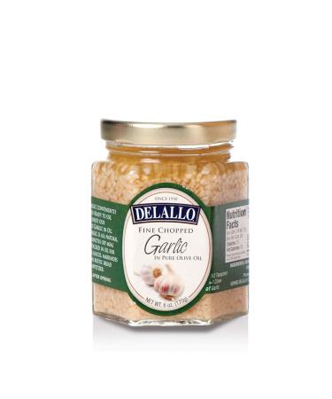 DeLallo - Fine Chopped Garlic in Pure Olive Olil, (2)- 6 oz. Jars