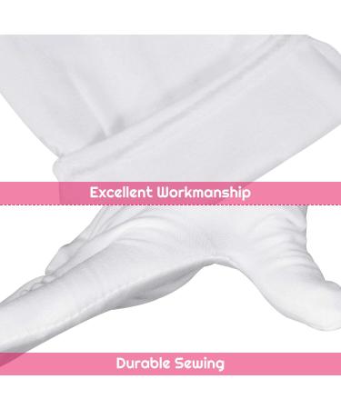 Anus Cotton Gloves - 3 Pairs of White Fabric Gloves for Eczema Moisturizing & Dry Hands | Ideal for Coin Jewelry & Costume Inspection - Medium Size - Buy Online on GoSupps.com