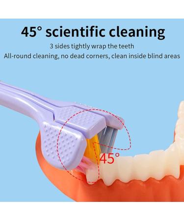 2 Pack Soft Bristle V-Shaped Toothbrush for Adults | Non-Slip 3/4 Length Cleaning Brush - Ideal for Gentle Oral Care - Buy Online on GoSupps.com