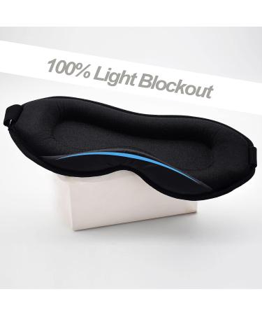 100% Blackout Eye Mask for Sleeping - Soft 3D Blindfold for Eyelash Extensions - Adjustable Strap - Men and Women - Black - Buy Online on GoSupps.com